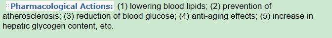 Pharmacological Actions of Fleeceflower Root,Hé Shǒu Wū