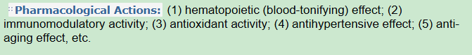 Pharmacological Actions of Prepared Rehmannia Root, Shú Dì Huánɡ