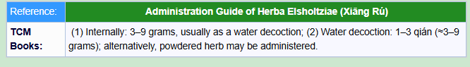 Administration Guide of Elsholtzia Herb