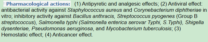 Pharmacological Actions of Fineleaf Schizonepeta Herb