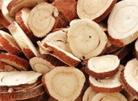 Licorice Root:sliced herb of cultivated root
