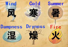 Disease-cause and pathogens wind cold summer heat